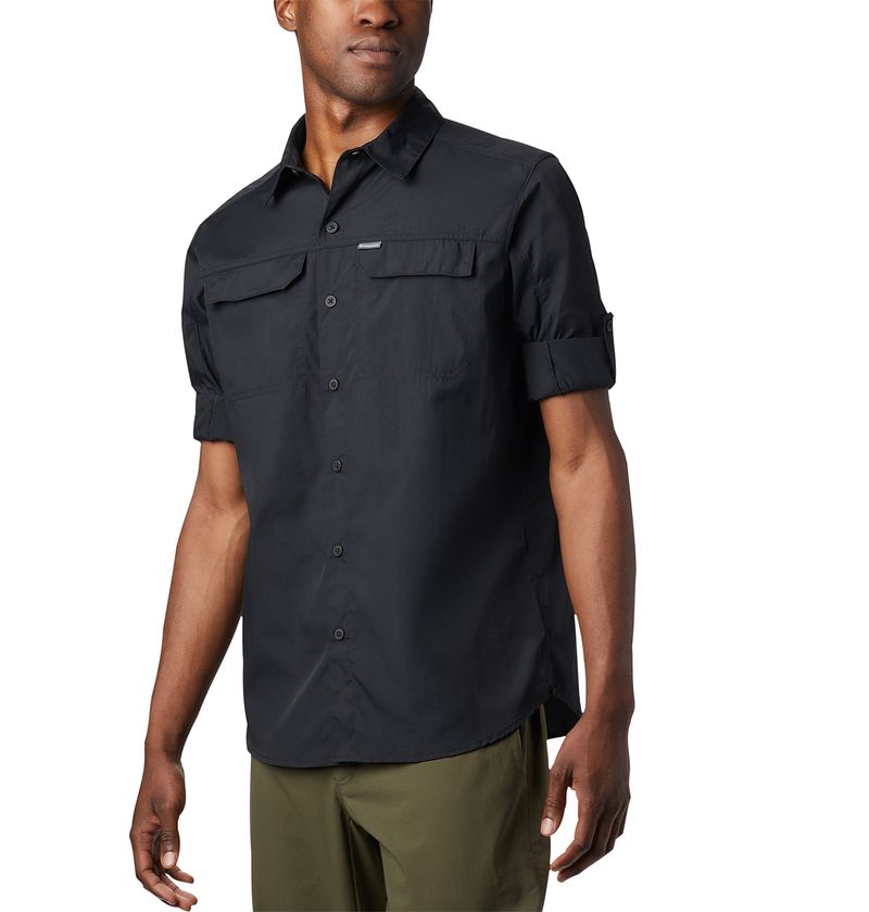 Camisa-Para-Hombre-Manga-Larga-Silver-Ridge™-2.0-Negro-Columbia