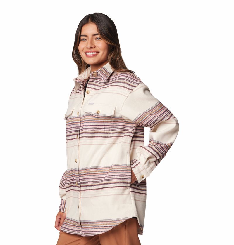 Blusa-Para-Mujer-Manga-Larga-Calico-Basin™-Beige-Columbia