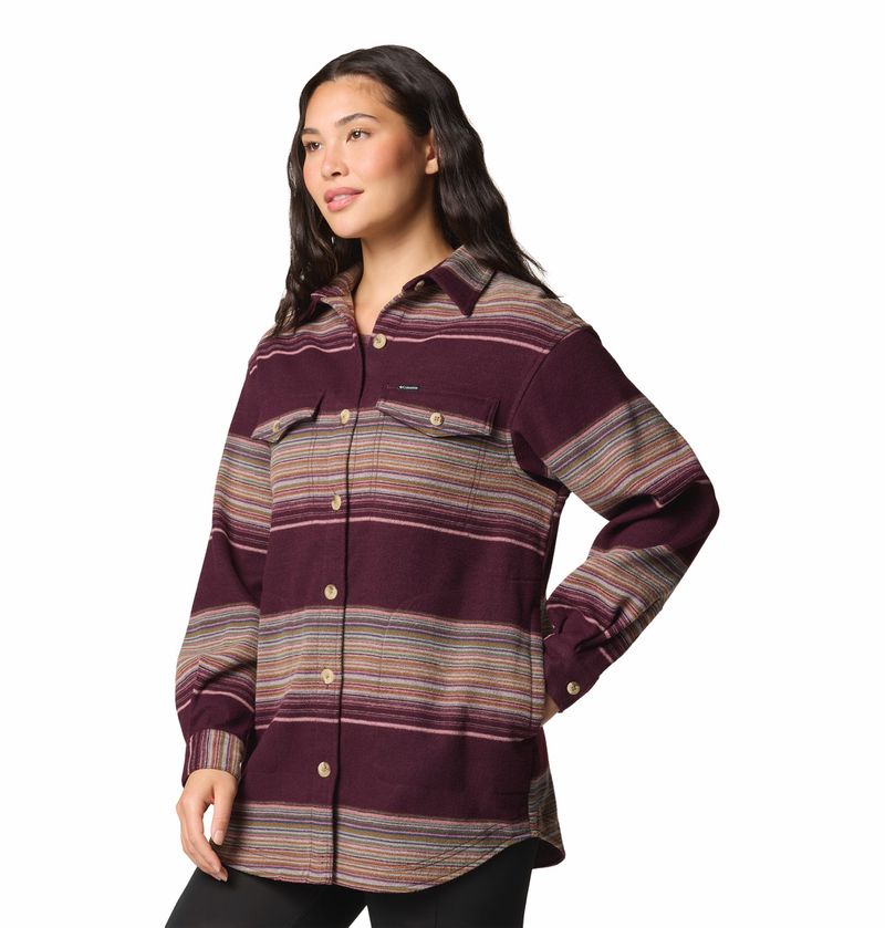 Blusa-Para-Mujer-Manga-Larga-Calico-Basin™-Guinda-Columbia