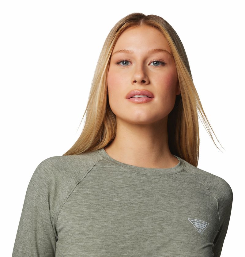 Polo-Para-Mujer-Manga-Larga-PFG-Uncharted™-Knit-Verde-Columbia