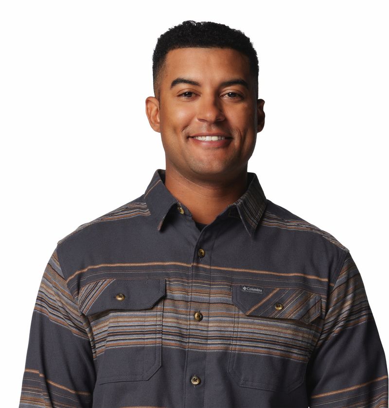 Camisa-Para-Hombre-de-Franela-Manga-Larga-Flare-Gun™-Negra-Columbia