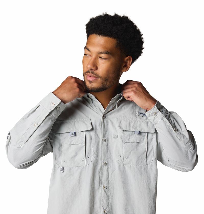 Camisa-Para-Hombre-Manga-Larga-PFG-Bahama™-II-Gris-Columbia