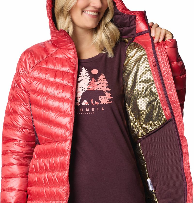 Casaca-Para-Mujer-Sintetica-Con-Capucha-Labyrinth-Loop™-II-Roja-Columbia