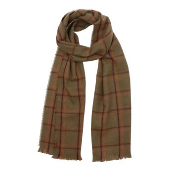 Bufanda Para Hombre Lana de Oveja RKF Scarf Plaid Café Rockford
