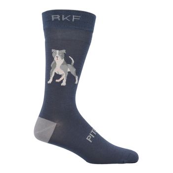 Media Para Hombre Bamboo C Pitbull Azul Rockford
