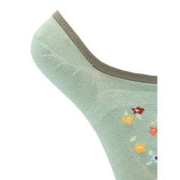 Media Para Mujer Bamboo Inv Roses Verde Rockford