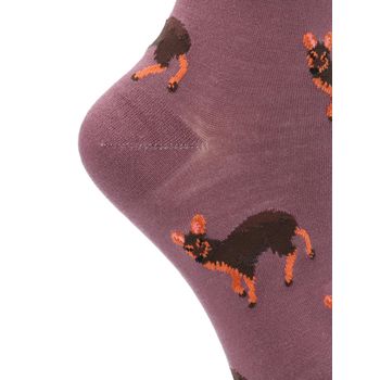 Media Para Mujer Bamboo Pudu Morado Rockford