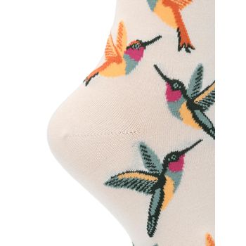Media Para Mujer Bamboo St Colibrí Beige/Crudo Rockford