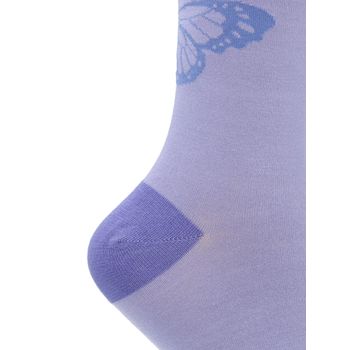 Media Para Mujer Bamboo St Butterfly Morado Rockford
