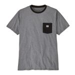 Polo-M-C-Outdoor-Unisex-Shop-Sticker-Pocket-Responsibili-Tee-Gris-Patagonia