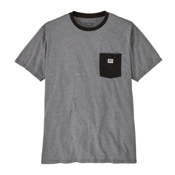 Polo M/C Outdoor Unisex Shop Sticker Pocket Responsibili-Tee Gris Patagonia