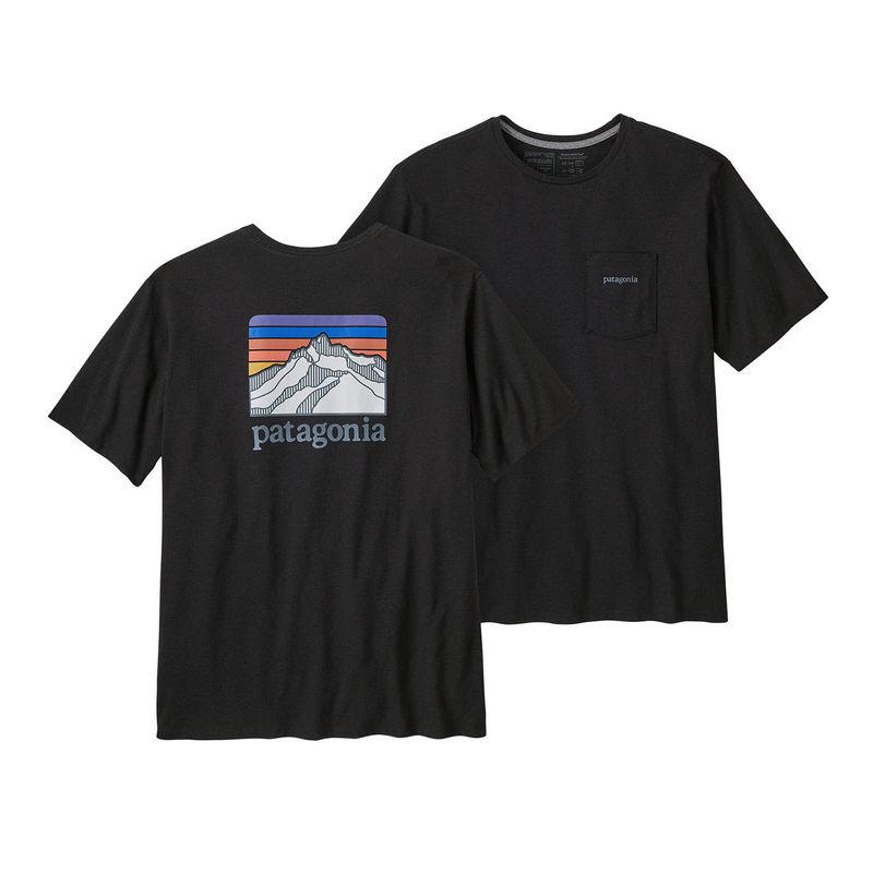 Polo-M-C-Outdoor-Para-Hombre-Logo-Ridge-Pocket-Responsibili-Tee-Negro-Patagonia