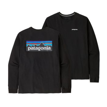 Polo M/L Outdoor Para Hombre P-6 Logo Responsibili-Tee Negro Patagonia