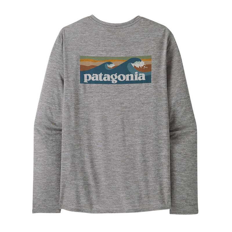 Polo-M-L-Para-Hombre-Capilene-Cool-Daily-Graphic-Gris-Patagonia