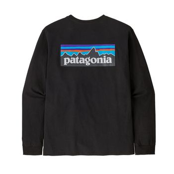 Polo M/L Outdoor Para Hombre P-6 Logo Responsibili-Tee Negro Patagonia