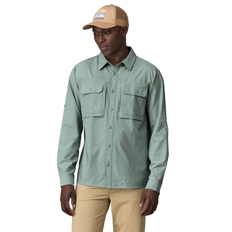 Camisa-M-L-Outdoor-Para-Hombre-Self-Guided-Sun-Shirt-Azul-Patagonia
