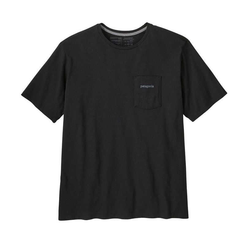 Polo-M-C-Outdoor-Para-Hombre-Logo-Ridge-Pocket-Responsibili-Tee-Negro-Patagonia