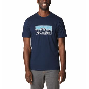 Polo Para Hombre Manga Corta Csc Seasonal Logo Azul Columbia