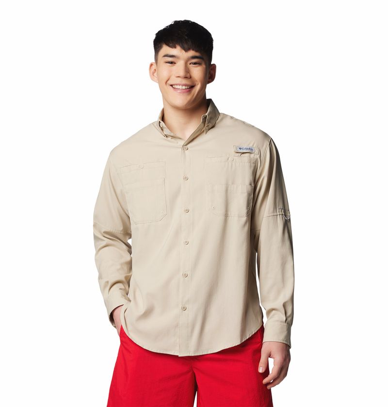 Camisa-Para-Hombre-Manga-Larga-Pfg-Tamiami™-Ii-Beige-Columbia