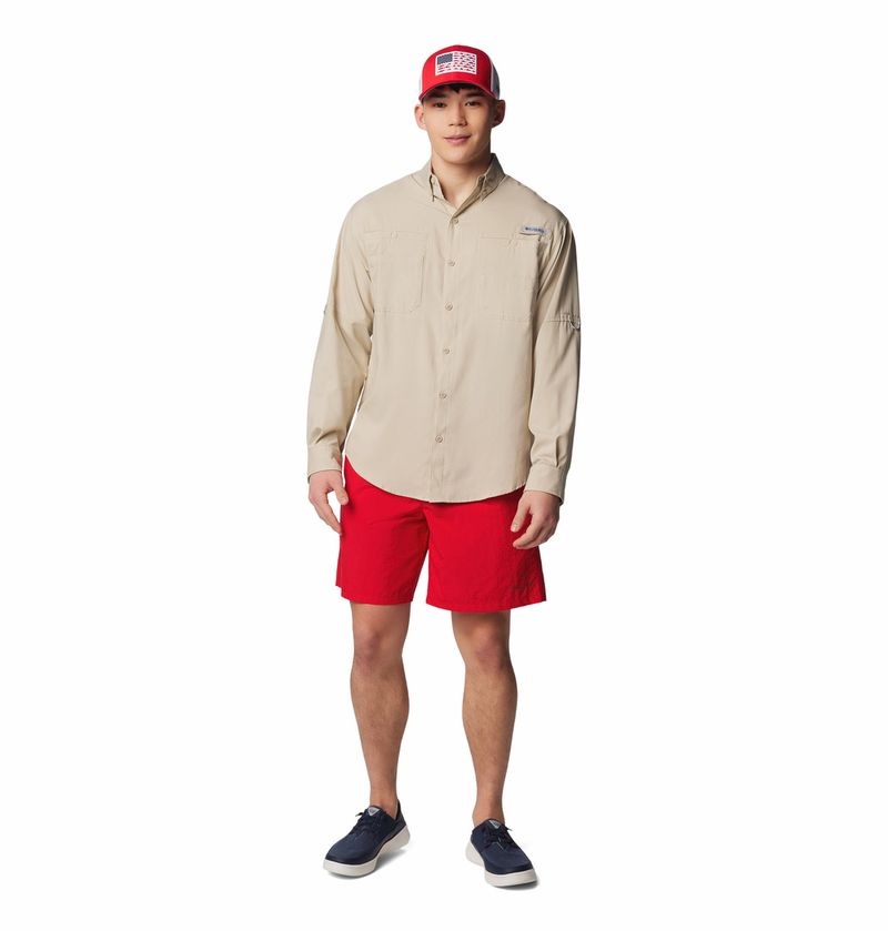 Camisa-Para-Hombre-Manga-Larga-Pfg-Tamiami™-Ii-Beige-Columbia