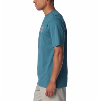 Polo Para Hombre Manga Corta CSC Basic Logo™ Celeste Columbia