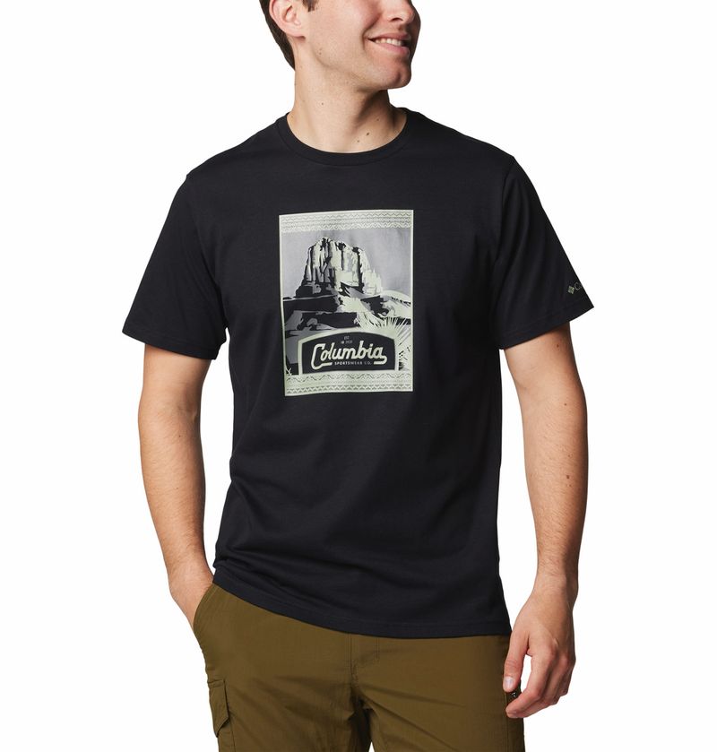 Polo-Para-Hombre-Manga-Corta-CSC™-Seasonal-Logo-Negro-Columbia