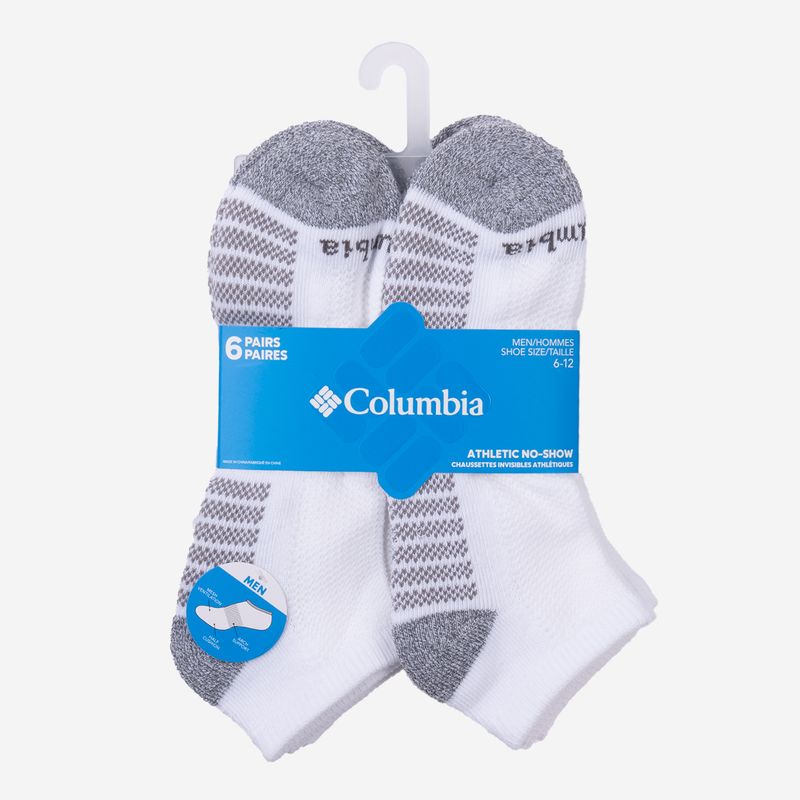 Medias-Para-Hombre-6-Pack---No-Show-Fashion-Blancas-Columbia