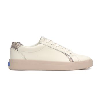 Zapatilla Para Mujer Cuero Pursuit Leather Snake Heel Fob Beige Keds