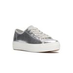 Zapatilla-Para-Mujer-Cuero-Triple-Kick-Metallic-Leather-Plateado-Keds