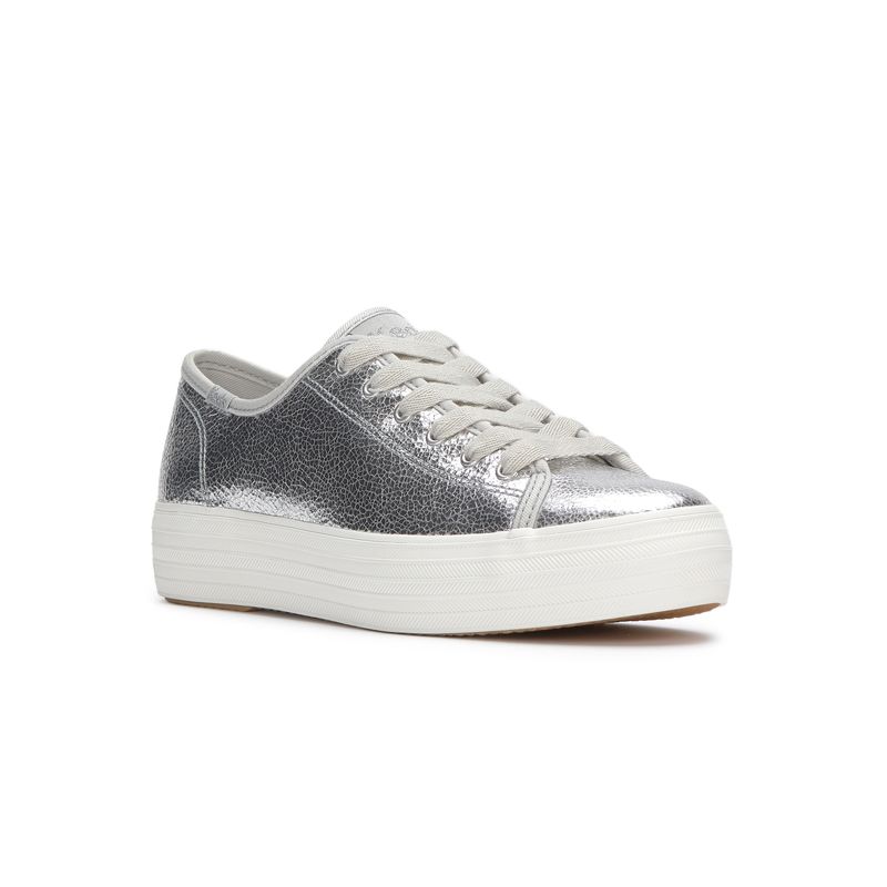 Zapatilla-Para-Mujer-Cuero-Triple-Kick-Metallic-Leather-Plateado-Keds