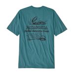 Polo-Manga-Corta-Para-Hombre-Aquatic-Action-Organic-Azul-Patagonia