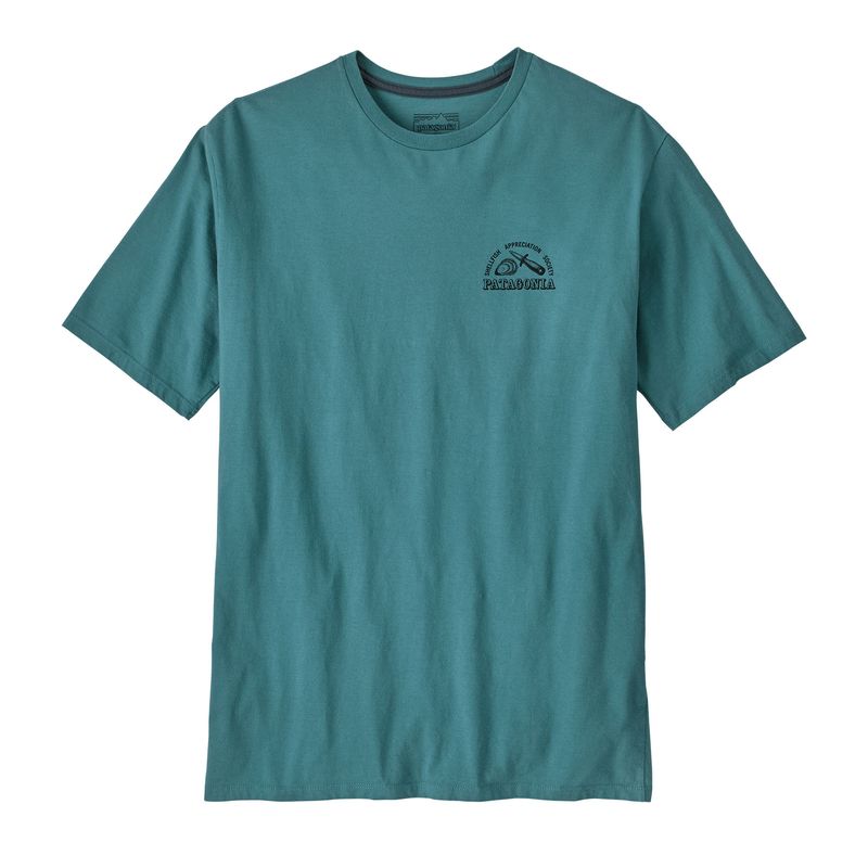 Polo-Manga-Corta-Para-Hombre-Aquatic-Action-Organic-Azul-Patagonia