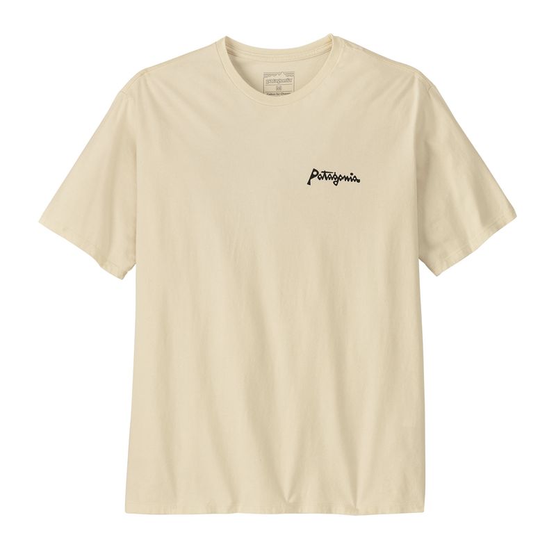 Polo-Manga-Corta-Para-Hombre-Aquatic-Action-Organic-Beige-Patagonia
