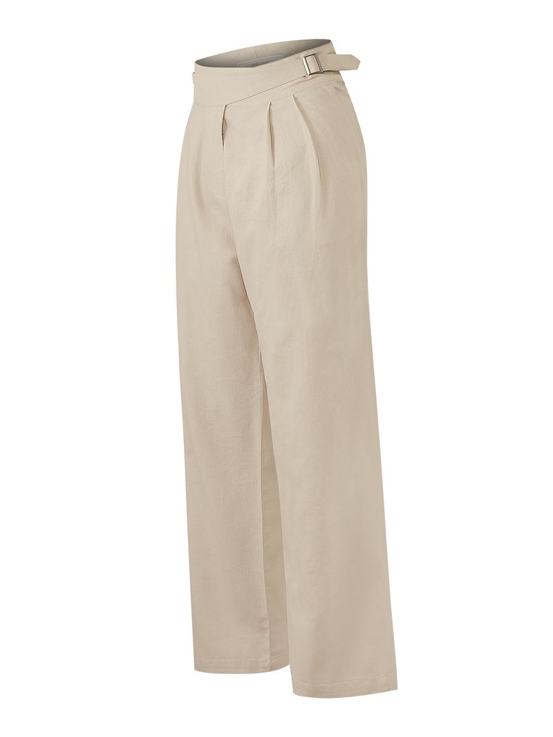 Pantalon-Lino-Organico-Para-Mujer-Ava-Beige-Crudo-Rockford