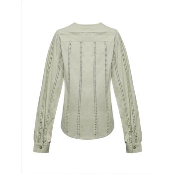 Blusa Manga Larga Algodón Orgánico Para Mujer Lunko Verde Rockford