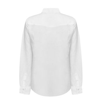 Blusa Manga Larga Lino Orgánico Para Mujer Lirio Blanco Rockford