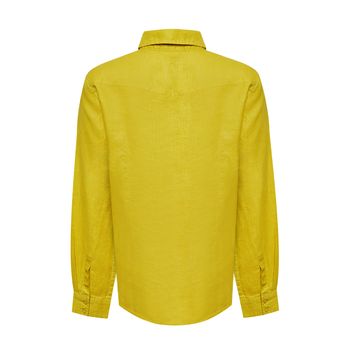 Blusa Manga Larga Lino Orgánico Para Mujer Lirio Amarillo Rockford