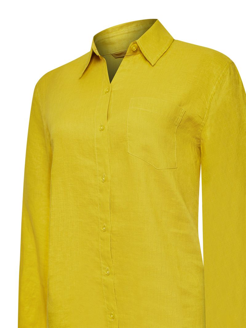 Blusa-Manga-Larga-Lino-Organico-Para-Mujer-Lirio-Amarillo-Rockford