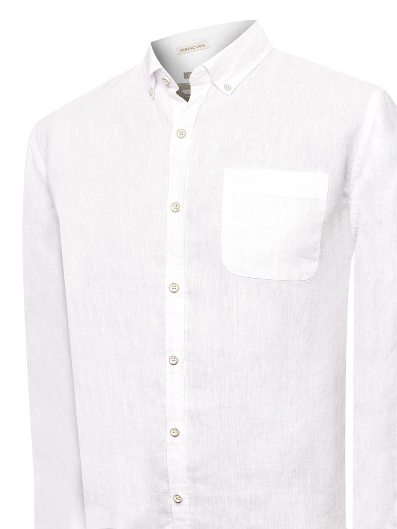 Camisa-Manga-Larga-Lino-Organico-Para-Hombre-Linentex-Blanco-Rockford