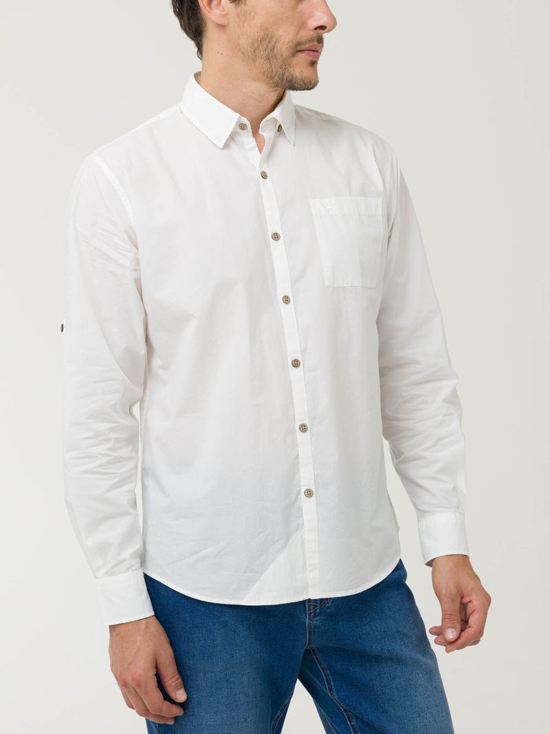 Camisa-Manga-Larga-Algodon-Organico-Para-Hombre-Galiton-Blanco-Rockford