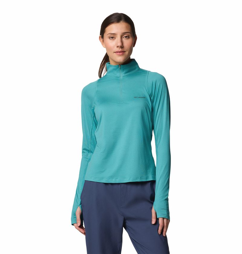 Casaca-Para-Mujer-1-2-Cierre-Weekend-Ascent™-Celeste-Columbia