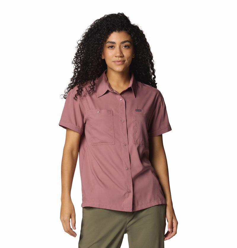Blusa-Para-Mujer-Manga-Corta-Silver-Ridge™-Utility-Morada-Columbia