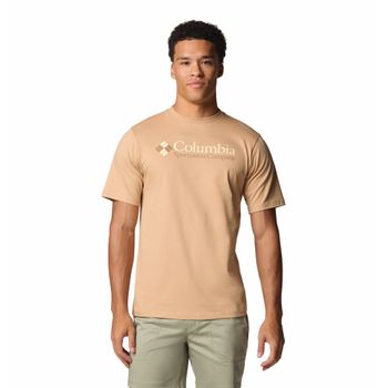 Polo Para Hombre Manga Corta CSC Basic Logo™ Marrón Vestuario