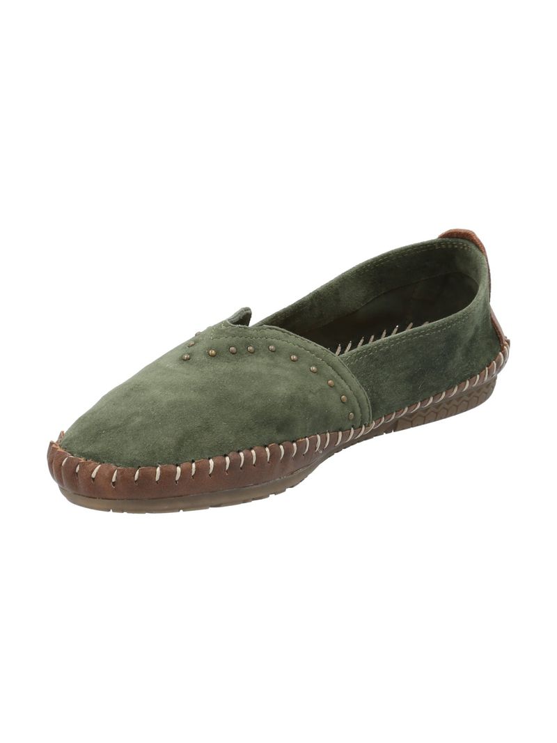Slip-On-Para-Mujer-Cuero-Laurie-Verde-Rockford