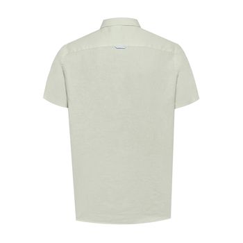 Camisa Manga Corta Lino Orgánico Para Hombre Linenshort Verde Rockford