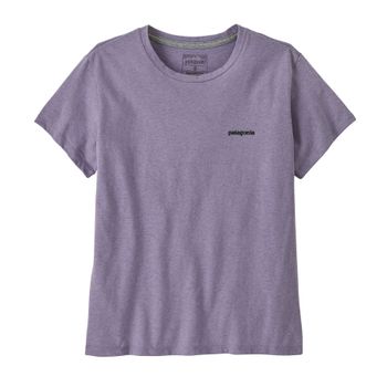 Polo Manga Corta Para Mujer P-6 Logo Responsibili-Tee Morado Patagonia