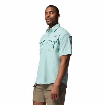 Camisa Para Hombre Manga Corta PFG Bahama™ II Celeste Vestuario