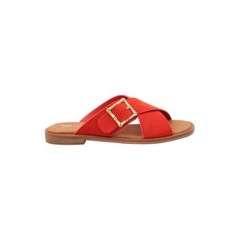 Sandalias Para Mujer Cuero Doha Rojo Rockford